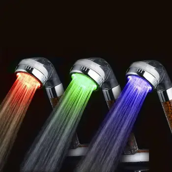 

Shower Head 3 Colorful LED Light Water Bath Shower Faucet Bathroom Filtration High Pressure Water Saving Tap Head Douchekop