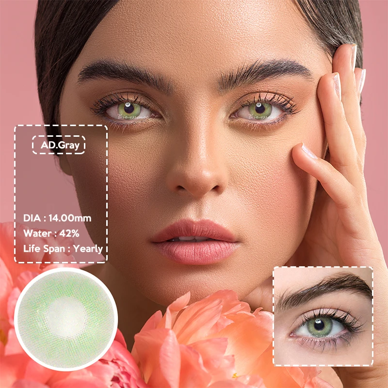 

2pcs/pair 2pcs Colored Contact Lenses Natural Looking Caramelize Series Yearly Use Cosmetic Colorful Crazy Lens for Eyes
