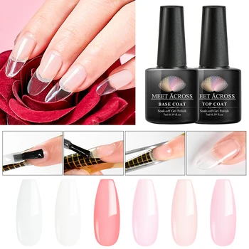 

Quick Extension UV Gel Set Nude Clear Pink White Color Extension Builder Nail Gel Set With Nail File Form Soak off UV Nail Gel