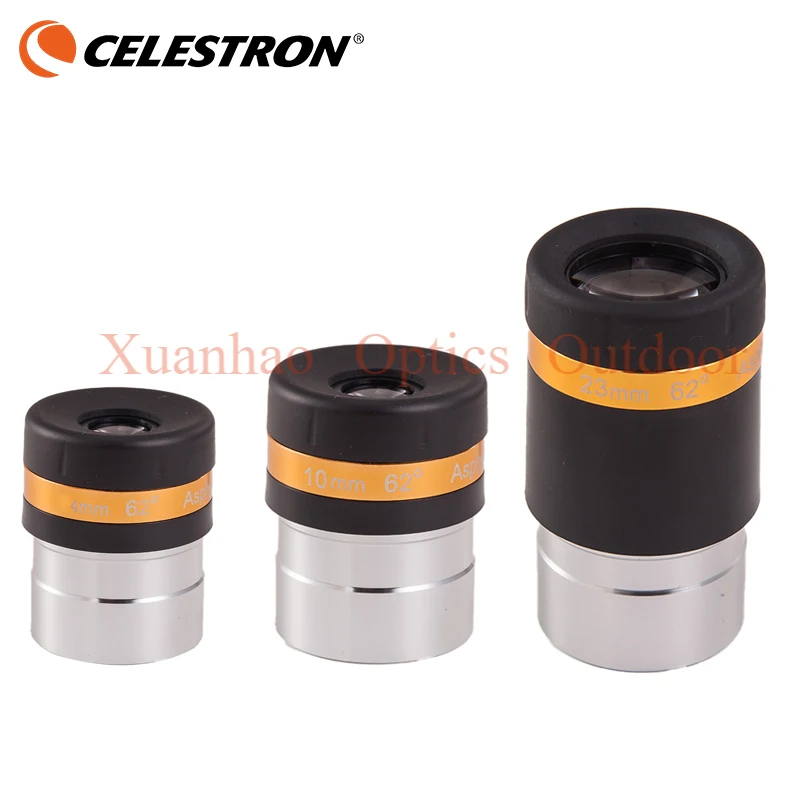 

Celestron 62 Degree Lens 4/10/23mm Aspheric Eyepiece Telescope HD Wide Angle Fully Coated for 1.25" Astronomy Telescope 31.7mm