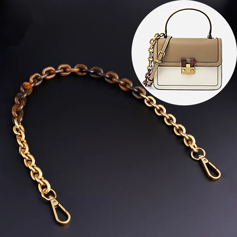 

Accessories Underarm Bags Chains For Women Decoration Frosted Acrylic Metal Chain Replace Shoulder Strap obag