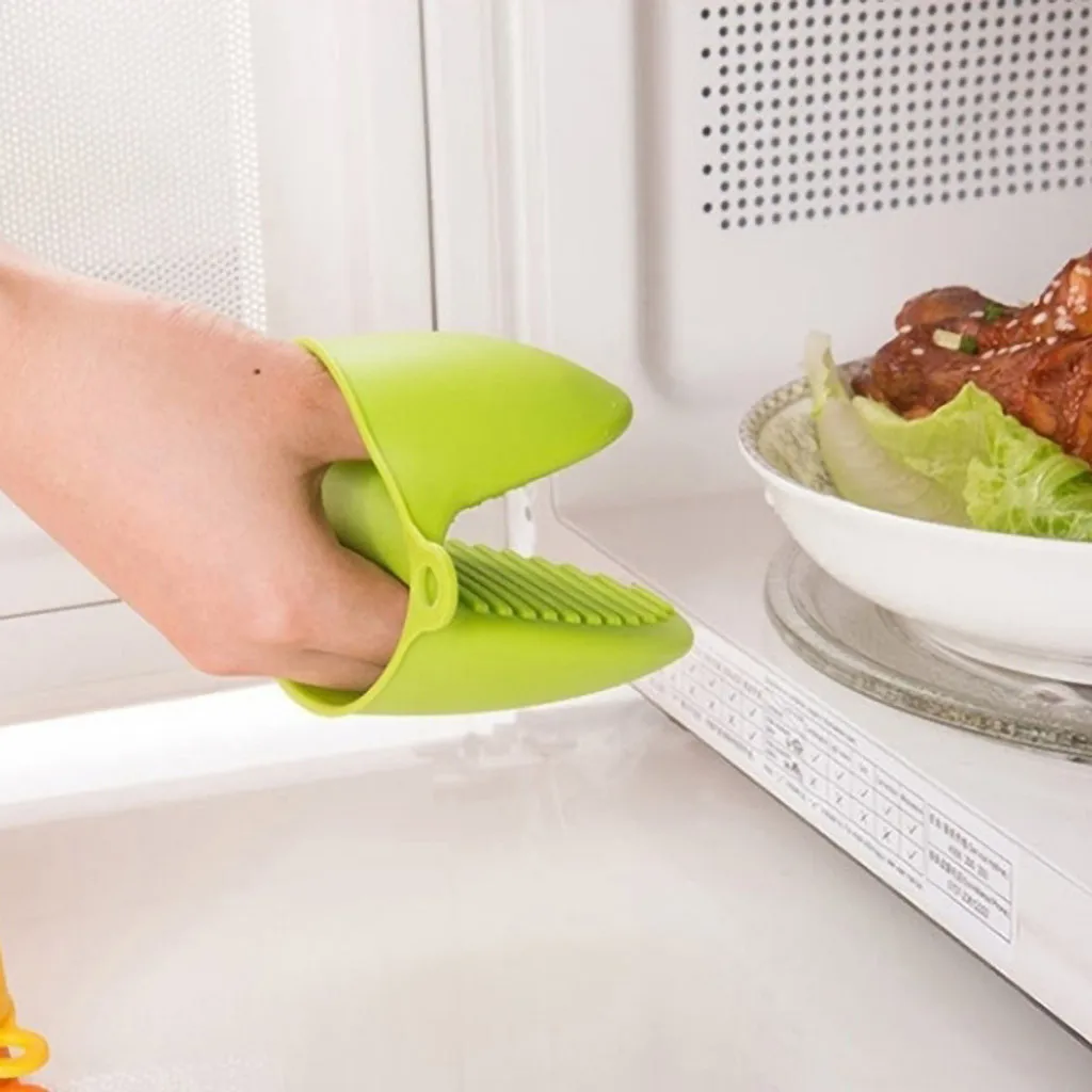 Зажимы для изоляции кухонные силиконовые термостойкие перчатки с антипригарным противоскользящим держателем для горшка с зажимом для приготовления пищи рукавицы для микроволновой печи