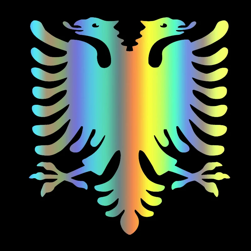 CS-10615# Vinyl Decal Albanian Double Headed Eagle Car Sticker Waterproof Auto Decors on Truck Bumper Rear Window