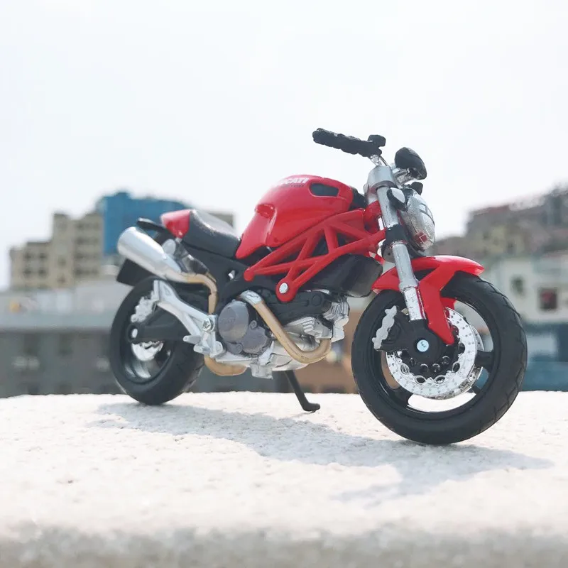

Maisto NEW 1:18 Ducati-Monster696 Alloy Diecast Motorcycle Model Workable Shork-Absorber Toy For Children Gifts Toy Collection