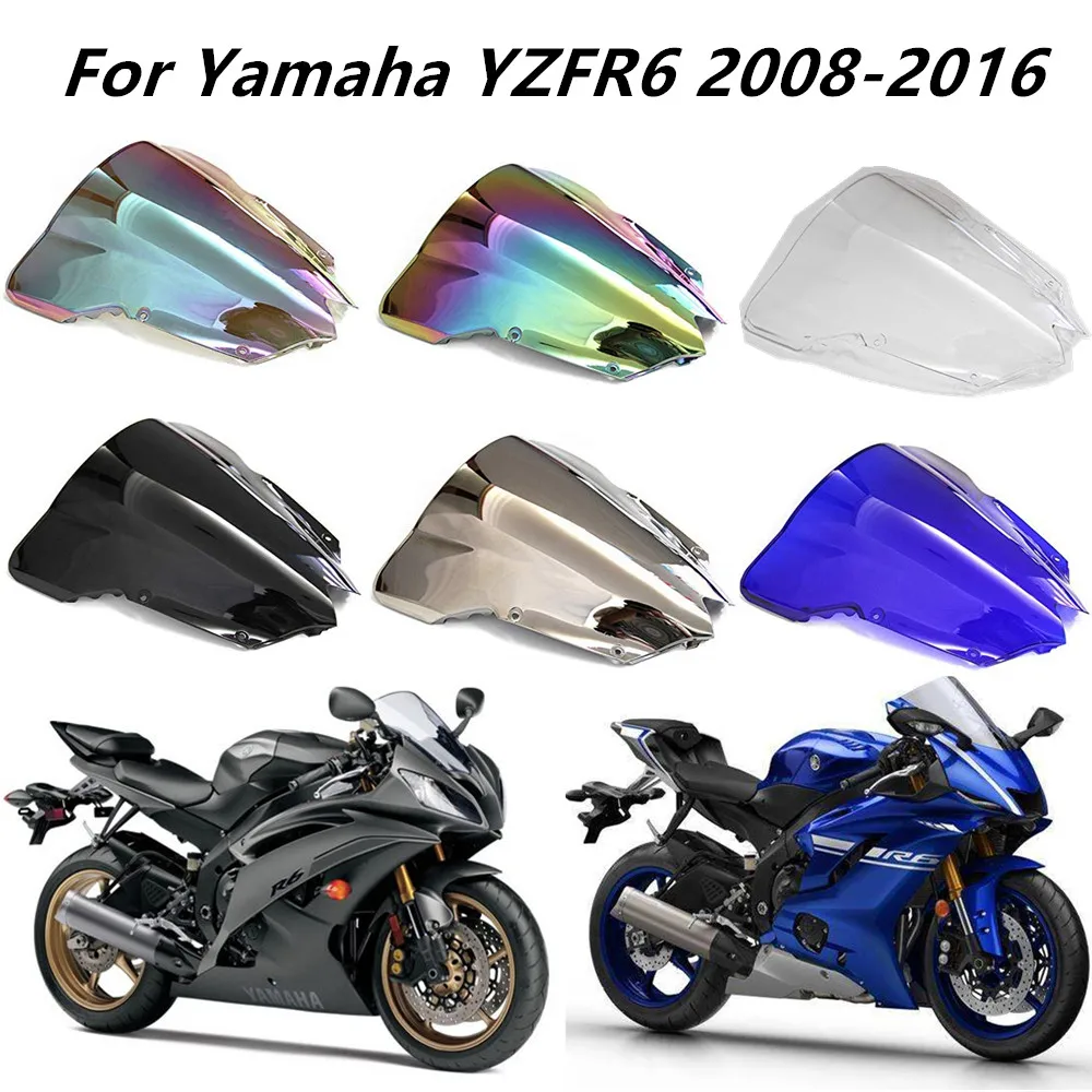 Мотоцикл лобовое стекло ветровое стекло Ветер дефлекторы мотоцикл экран для Yamaha YZFR6 YZF R6 2008