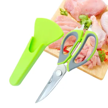

Multi-function Stainless Steel Kitchen Scissor Clever Kitchen Chicken Fish Bone Meat Scissors Cutter Shears Knife