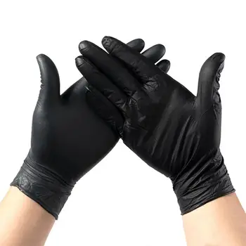 

100Pcs/lot Black Disposable Latex Gloves Garden Gloves For Home Cleaning Rubber Catering Food Gloves Tattoo Gloves