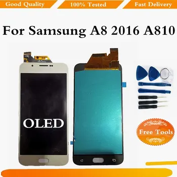 

LCD For Samsung A8 2016 A810 A810F LCD Display Touch Screen Digitizer Assembly For Samsung A810 A810F Screen Display With Tools
