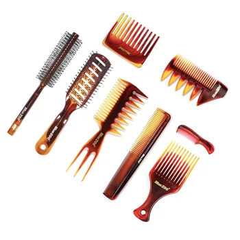 

8Pcs Comb Creative Practical Durable Portable Male Comb Anti-Static Comb Hairdressing Comb Hair Styling Comb for Men Salon Barbe