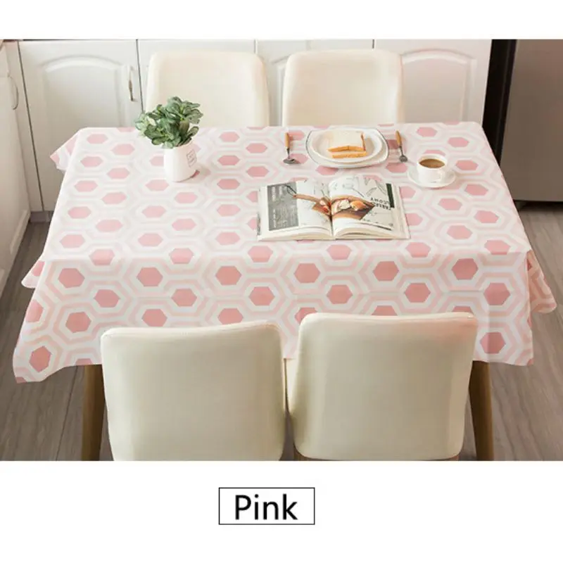 

Plastic Square Tablecloth Reusable Tablecloth, Simple Polygonal Tablecloth Nordic Tea Table Waterproof And Oil-proof