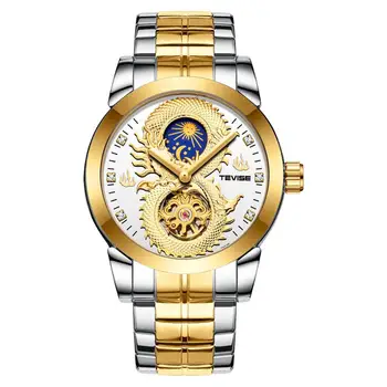 

TEVISE Men's Watches Dragon Skeleton Automatic Watch Men Mechanical Watches Male Luxury Brand Sport Wristwatch Relogio Masculino