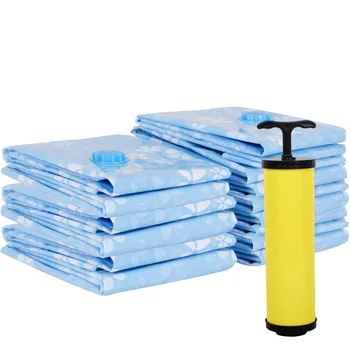 

6PCS Thickened Vacuum Storage Bag For Cloth Compressed Bag with Hand Pump Reusable Blanket Clothes Quilt Organizer