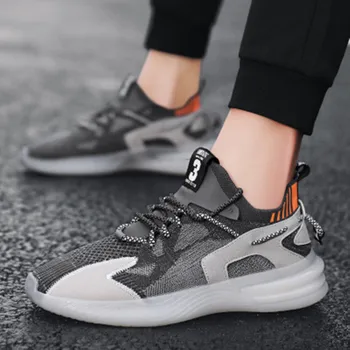 

2020 spring new comfortable men's shoes knitted breathable running shoes tide shoes casual men's sports shoes Туфли мужские