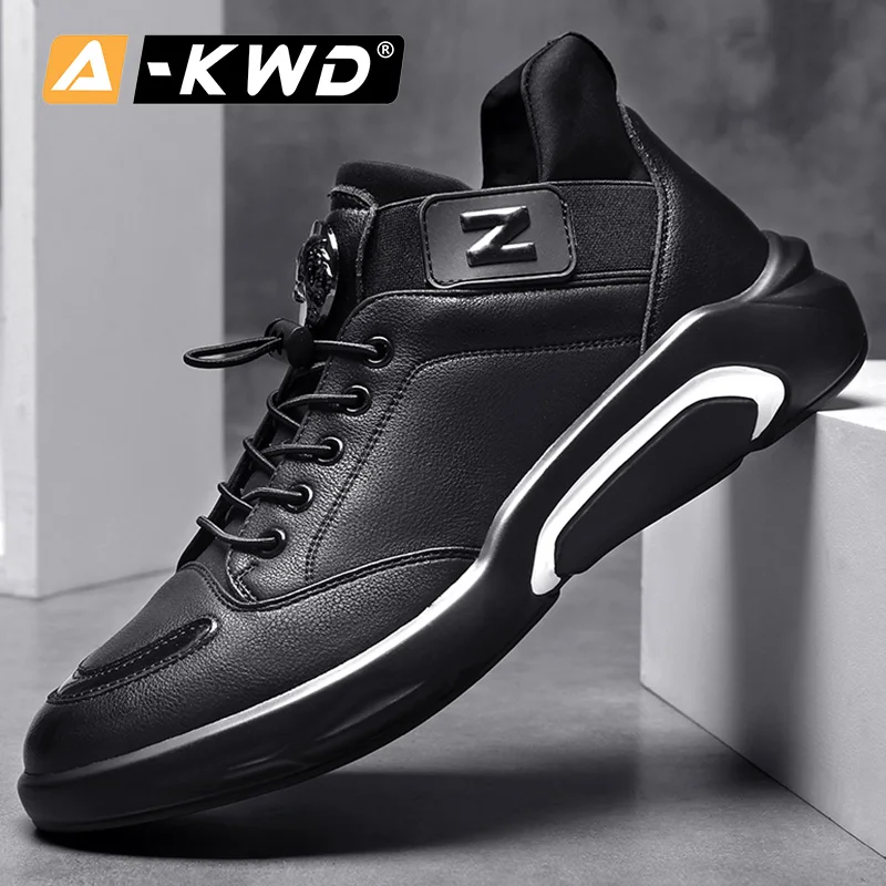 Мужские кроссовки из дышащей и ткани черные Turnschuhe натуральной кожи Повседневная
