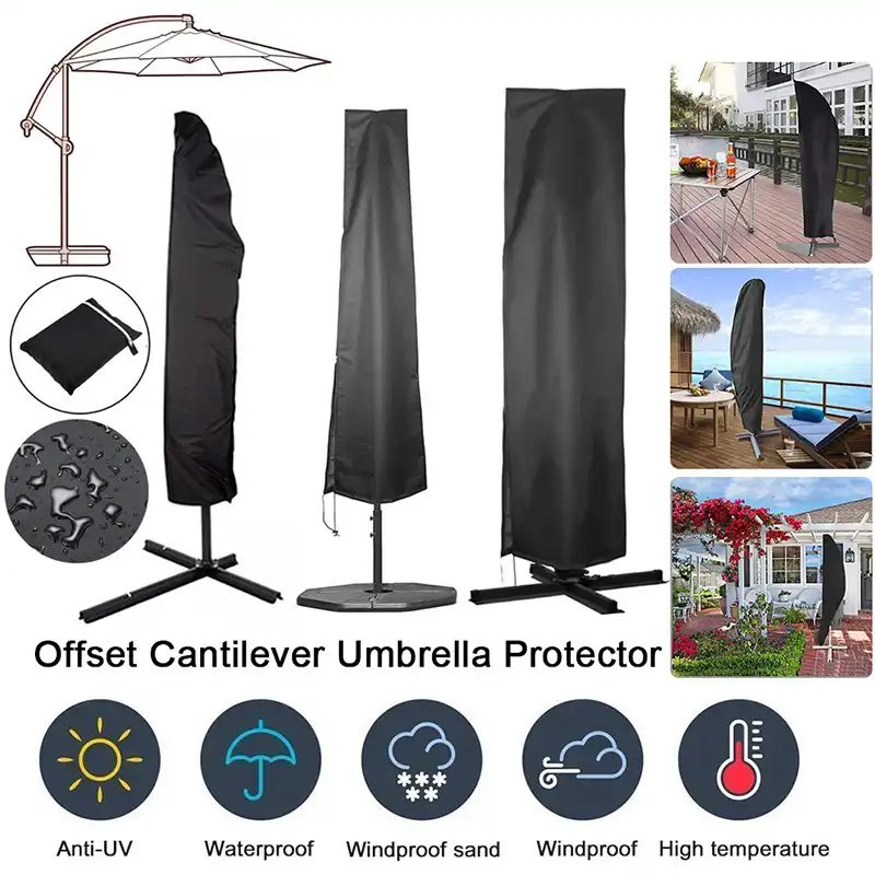 Outdoor Umbrella Cover Waterproof Uv Protection Oxford Cloth Garden Patio Umbrella Cover Shield Cantilever Parasol Rain Cover Umbrellas Aliexpress