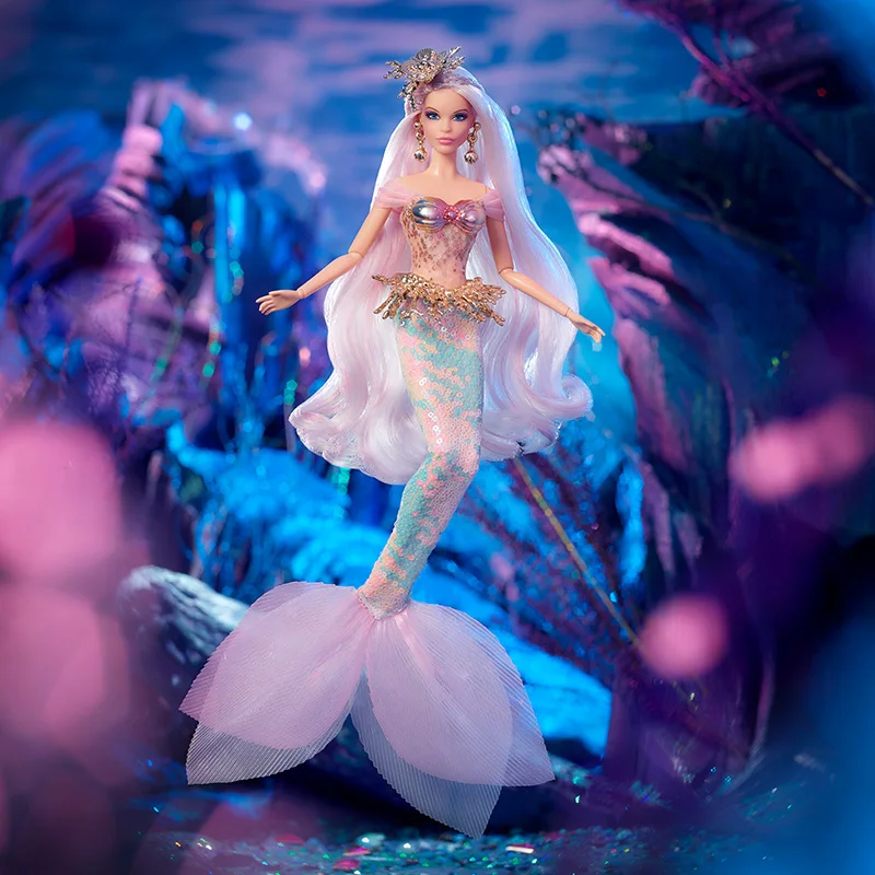 Genuine Barbie Doll Gold Label Collection Edition 60th Aniversary Muse Mermaid Princess Girl Toys For Kids Birthday Gift Fxd51 Dolls Aliexpress