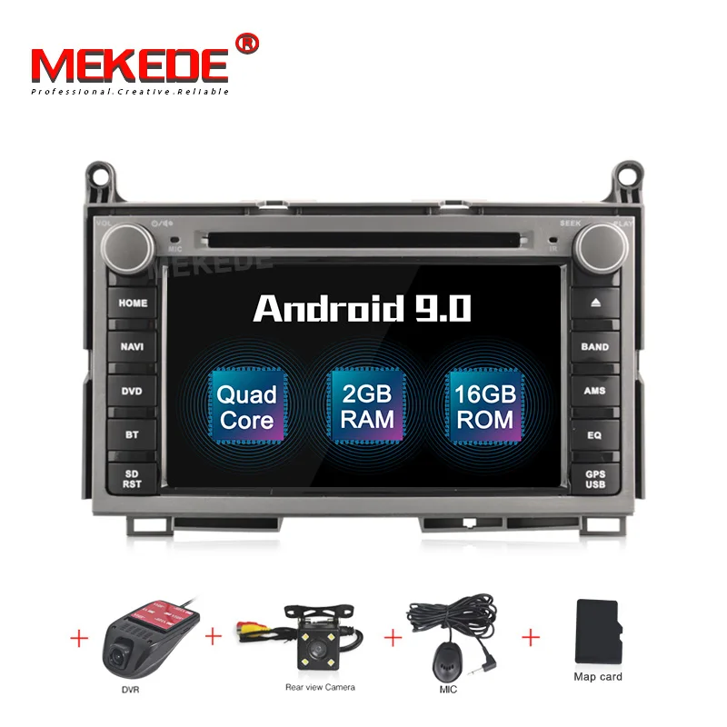 MEKEDE Android 9 Автомобильный gps мультимедийный плеер для Toyota Venza 2008 сенсорный экран видео dvd-плеер авто радио резервная камера - Цвет: add camera DVR