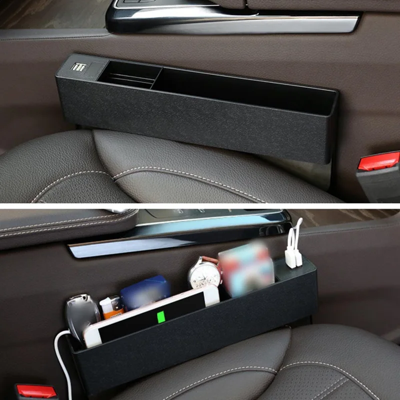 

Car Front Seat Gap Filler Organizer CE Certificated 2 Port USB Charger For Cell Phone Mobile Holder Auto Interior Accessories