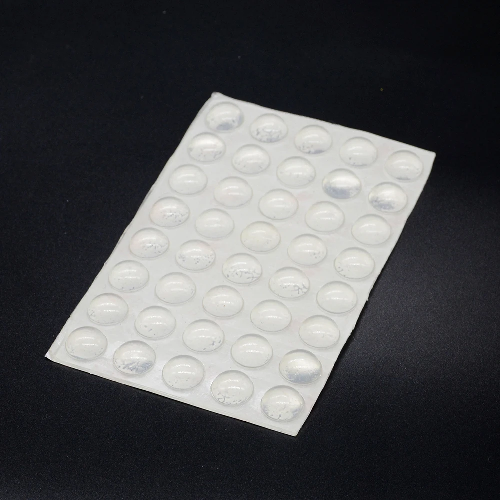 50pcs Door Stopper Silicon Rubber Kitchen 5MM Thickness 11mm*5mm Cabinet Self Adhesive Stop Damper Buffer Pad Furniture Hardware