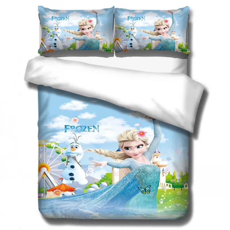 Disney dos Desenhos Conjuntos de Cama Bonito do Bebê Animados Congelados Princesa Crianças Meninas Presentes Capa Edredão Fronhas Consolador Roupas 7 Conjuntos de cama