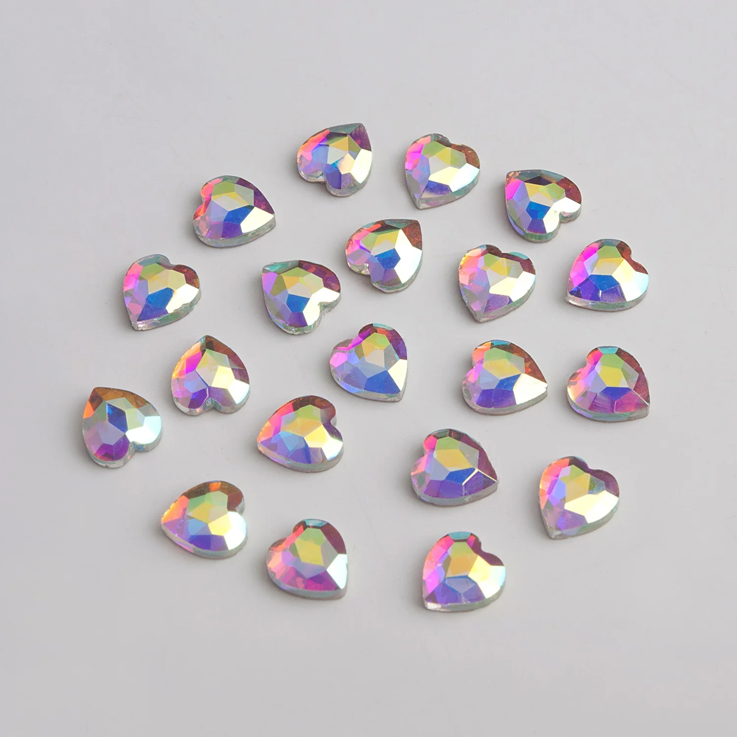 1 Pack Nail Art Rhinestones Flat Shapes Crystals Glass AB Colorful Stones for 3D Nails Art Decoration Manicure Gems Diamonds