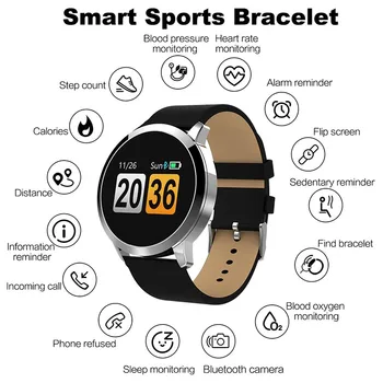

Smart Watch Q8 Blood pressure Watch Heart rate monitor Fitness tracker Women Smart watch men Clock with pressure measurement