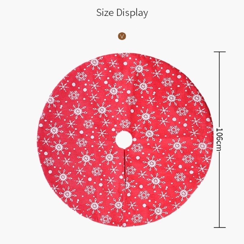 Christmas tree dress red snow cloth 106cm diameter indoor Christmas tree decoration 2020 New Year festival party supplies