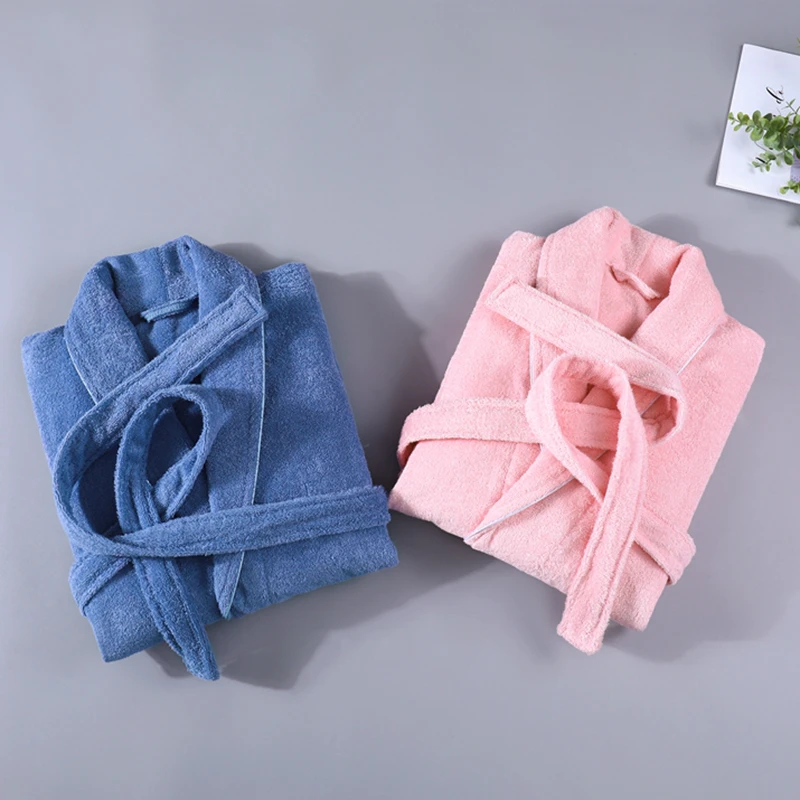 Winter Men Bath Robe Warm 100% Cotton Towe Fleecel Bathrobe Male Home Hotel Nightgown Kimono Dressing Gown Wedding Gift Winter