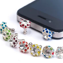 Стразы, защита от пыли, 3,5 мм, заглушка для наушников, для Iphone, для samsung, и универсальные аксессуары для мобильных телефонов