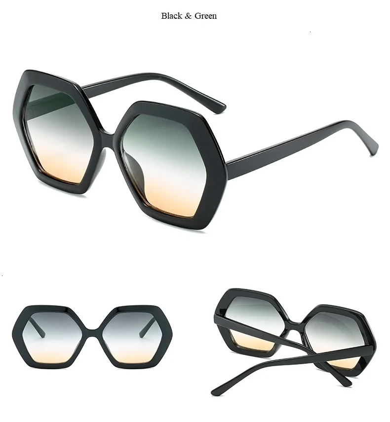 Серые Фиолетовые винтажные полигоновые градиентные солнцезащитные очки для женщин модные нестандартные солнцезащитные очки для женщин Ins Shades Oculos Feminino