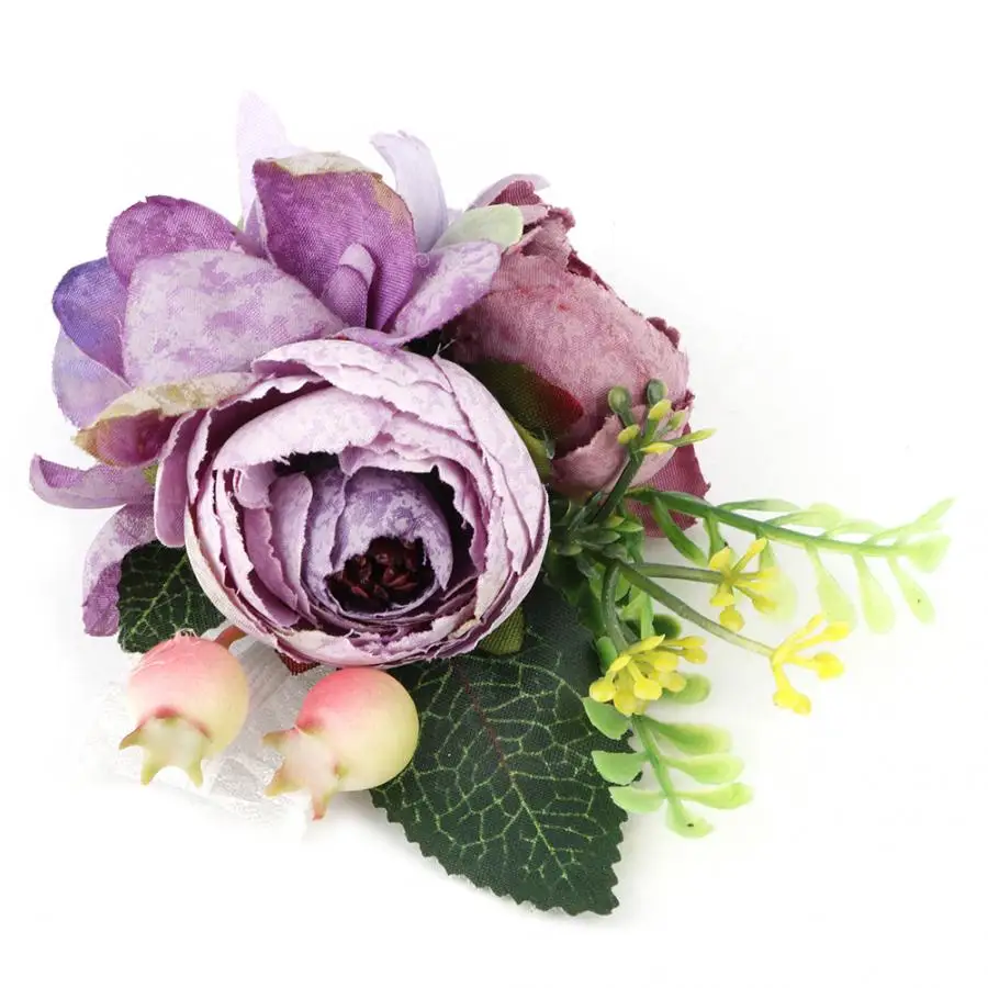 artificial flowers Simulation Wrist Flower Bracelet Sisters Bridesmaid Hand Flowers Wedding Party Decoration for