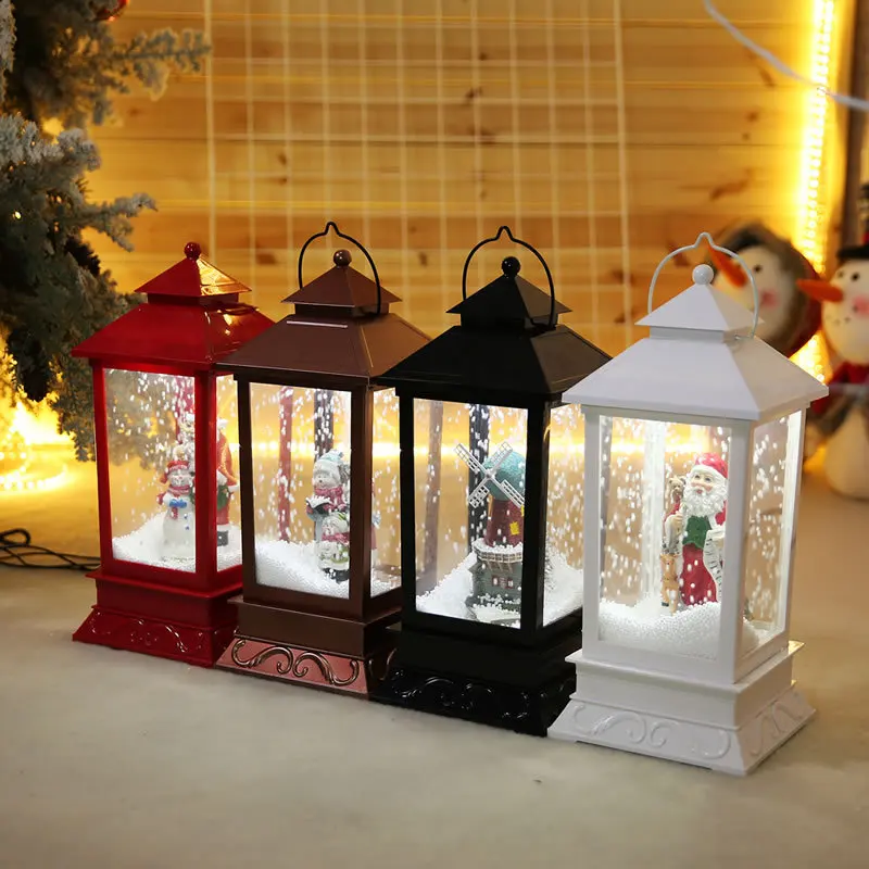 

1PCS Christmas Snow Music Decor Pendants New Creative Festival Scene Ornaments Christmas Party Props Glowing Ball with Snow