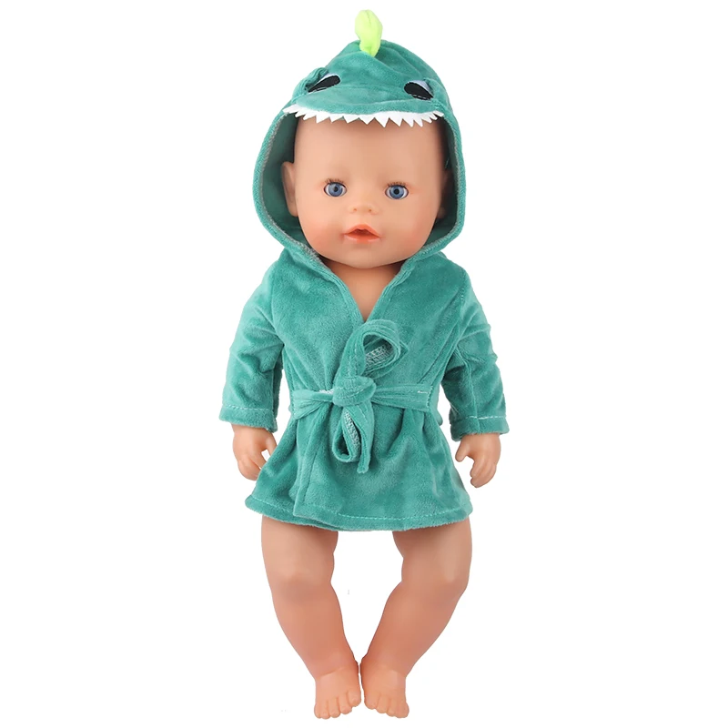 Vibrant Cartoon Animal Bathrobe for Dolls - Cute Baby Gift Accessory