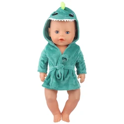 Vibrant Cartoon Animal Bathrobe for Dolls - Cute Baby Gift Accessory (Dinosaur)