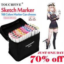 TouchFIVE опционально цвет соответствия искусство маркеры Кисть ручка эскиз на спиртовой основе маркеры двойная головка манга ручки для рисования товары для рукоделия