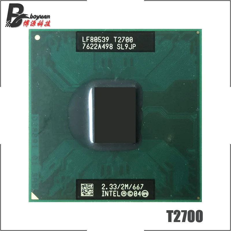 Двухъядерный процессор Intel Core Duo T2700 SL9JP 2 3 GHz двухъядерный 2M 31W Socket M/mPGA478MT |