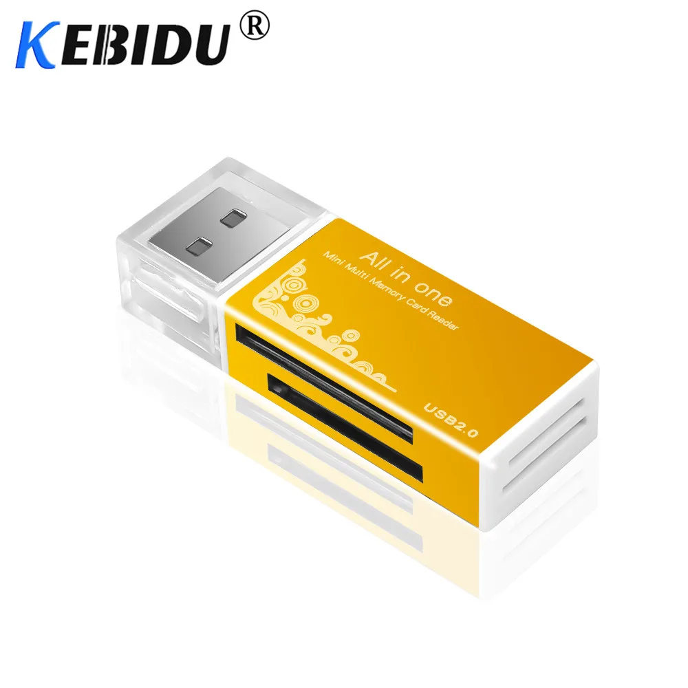 Kebidu все в 1 считыватель карт памяти USB 2,0 Multi SD/SDHC MMC/RS MMC TF/MicroSD MS/ms PRO/MS Duo M2 кардридер оптом TF