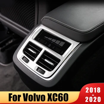 

For Volvo XC60 2018 2019 2020 Rear Air Conditioning Vent Frame Armrest Box Panel Outlet Stickers Covers Trim Accessories