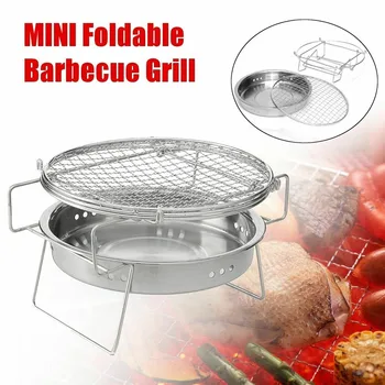 

High Quality BBQ Grill DIY Portable Camping Barbecue Cooker Outdoor Cooking Stove Stainless BBQ Accessories Cooking Tools#45