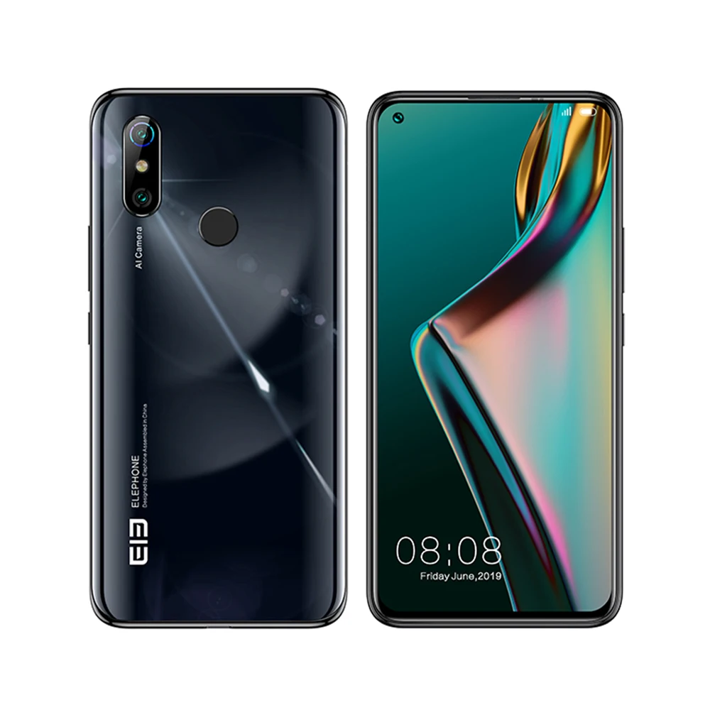Смартфон ElEPHONE U3H Android 10 6,5" FHD+ 6GB 128GB 48MP+ 5MP камера 24MP Selfie Helio P70 Octa Core Bluetooth