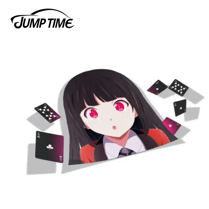 Jump Time 13cmx9 1cm Car Stickers Waterproof For Kakegurui Yumeko