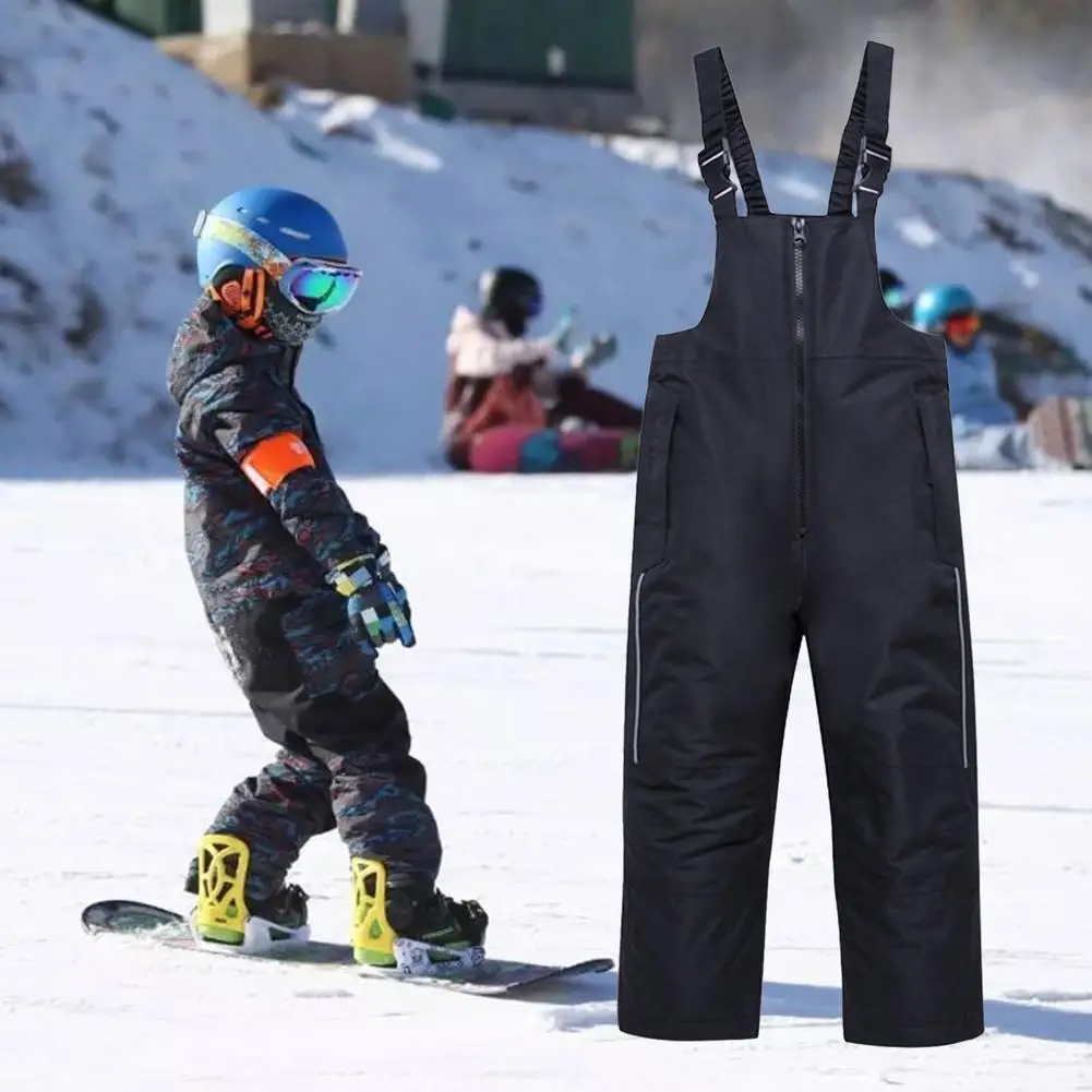 Gogokids Pantalones de Esquí para Niños Pantalones de Babero Pantalones de Lluvia Impermeable para Deportes de Invierno 