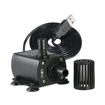

DC 5V 2.4W USB Mini Brushless Pump Waterproof Submersible Aquarium DC Black Fountain Pump