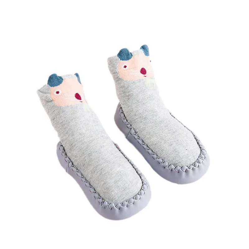 YP0492H Cute Baby Socks Shoes With Rubber Soles Spring Autumn Winter Infant Anti-slip Warm Slipper Floor Shoes Soft Socks - Цвет: YP0492H