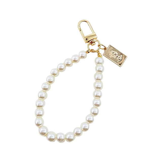 Keychain Creative Small Gift Ins Metal Key Ring Round Bag Pendant Retro Beauty Head Key For Girlfriend Fashion Accessories