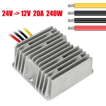 

1pc DC-DC 24V to 12V Step-Down Converter Regulator 20A 240W Car Auto Power Module Regulator For Electric Motor Light Accessories