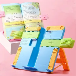 Support de livre de bureau en métal, support de livre de lecture réglable, support de Documents de livre de cuisine, supports portables pour onglets de manuel de recettes 