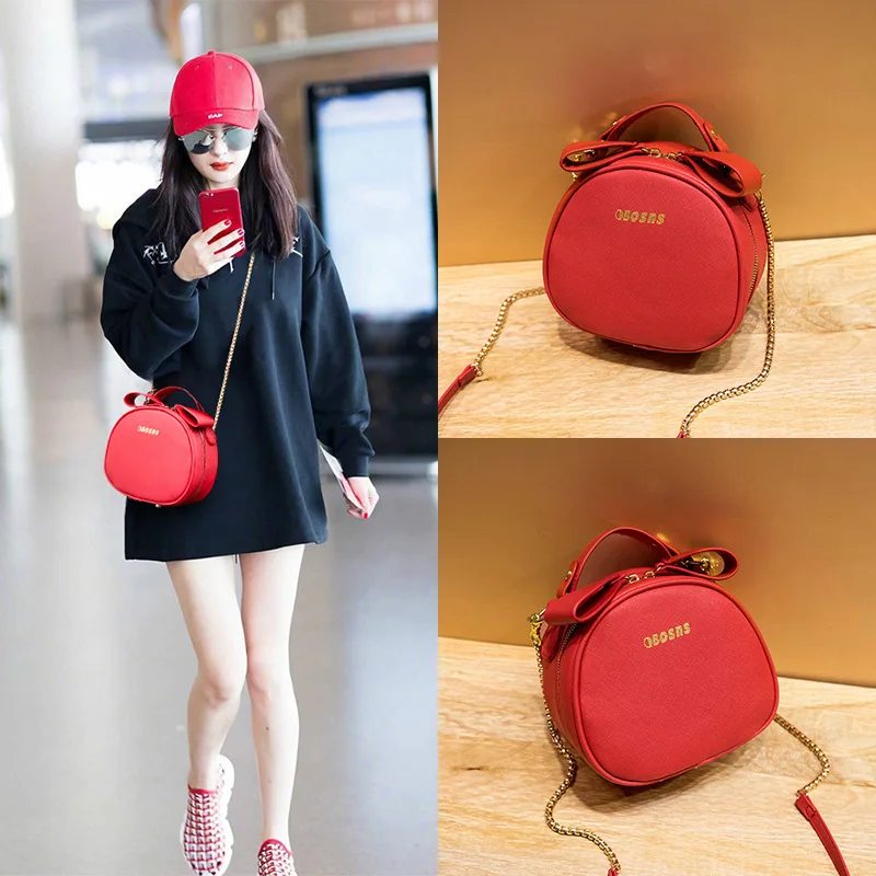 

Delicacy Small Bag Women's 2017 New Style Glorious Chain Mini Versatile Hand Korean-style Shoulder Simple Trendy Bag