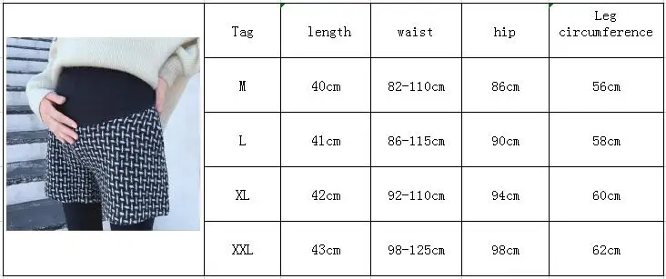 Плотные шорты для беременных; сезон осень-зима; повседневные шорты в клетку для беременных; детская одежда