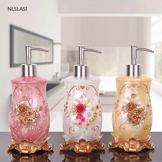 Dispenser di sapone portatile da 400ml in resina da viaggio in stile  europeo Dispenser di sapone liquido per mani accessori per il bagno  Dispenser di sapone portatile - AliExpress